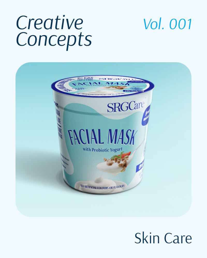 Probiotic Yogurt Facial Care Concept