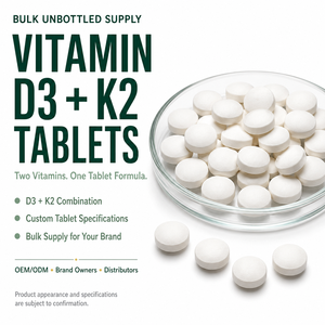 Custom Bulk Vitamin D3 K2 Tablets OEM ODM Dietary Supplement