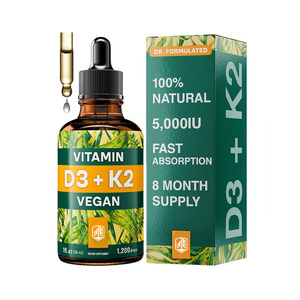 Vitamin D3 K2 Drops Liquid Support Bone Teeth Health Vegan
