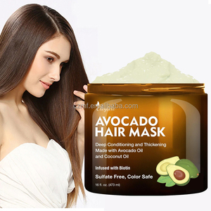 Custom Private Label Natural Avocado Argan Oil Coconut Oil Repairing Nourishing Keratin Hair Mask