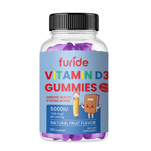 Adult Vitamin D3 Gummies Type 60 Gummies in Bottle 5000 IU